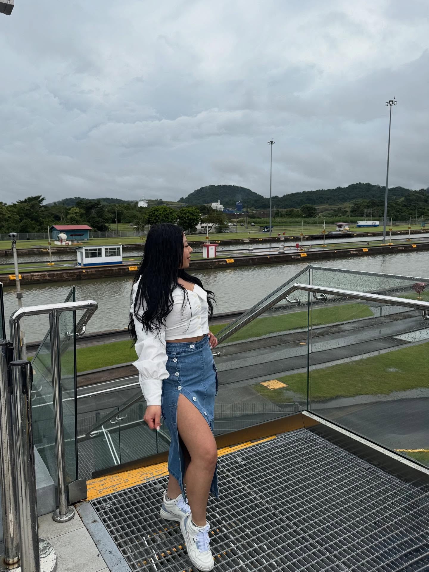 Besucherfoto einer Panamakanal-Tour